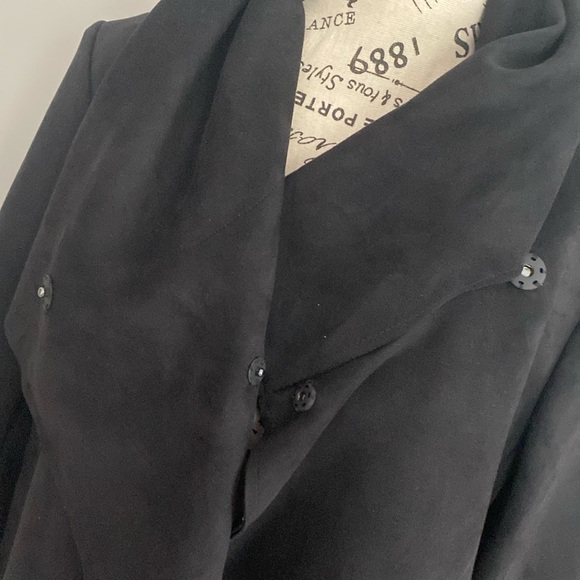 Anne Klein faux suede jacket black size large - Picture 3 of 4